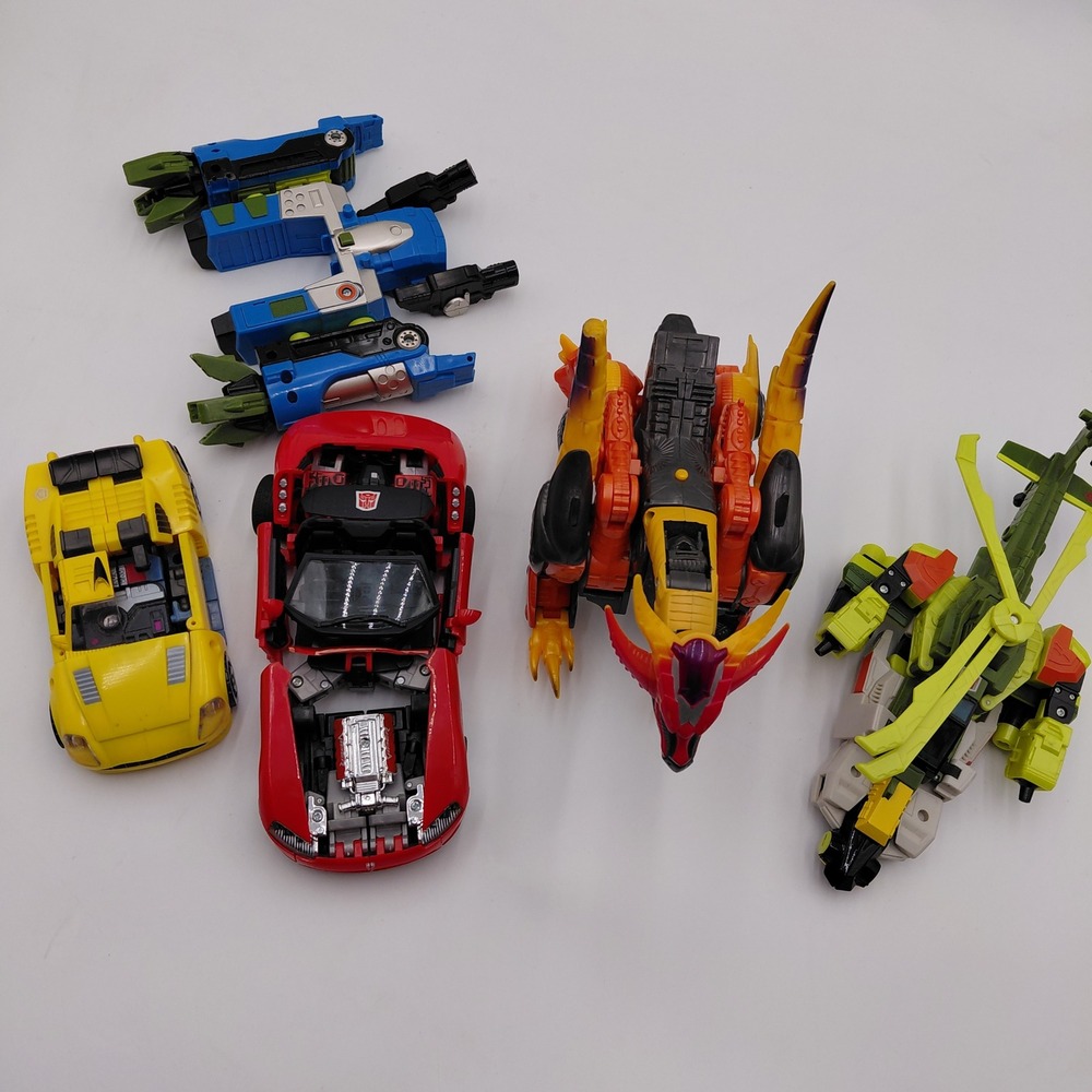 Vtg Transformers Action Figure Parts Lot Hasbro Takara 2003 Side Swipe Dragon
